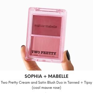 Sophia + Mabelle Two Pretty Cream and Satin Blush Duo NWT